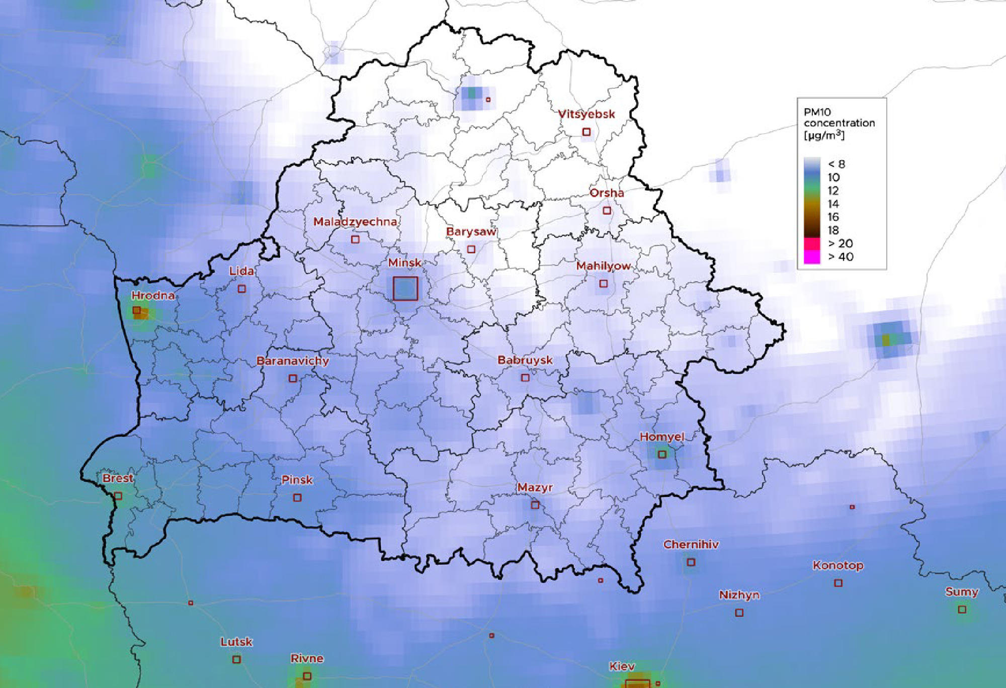 Спутниковое карт беларусь